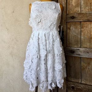 FINAL OFFER! White Floral Hankerchief Style Lace